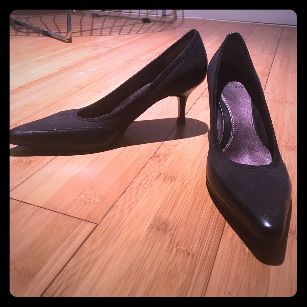 Joan & David Black Work Heels