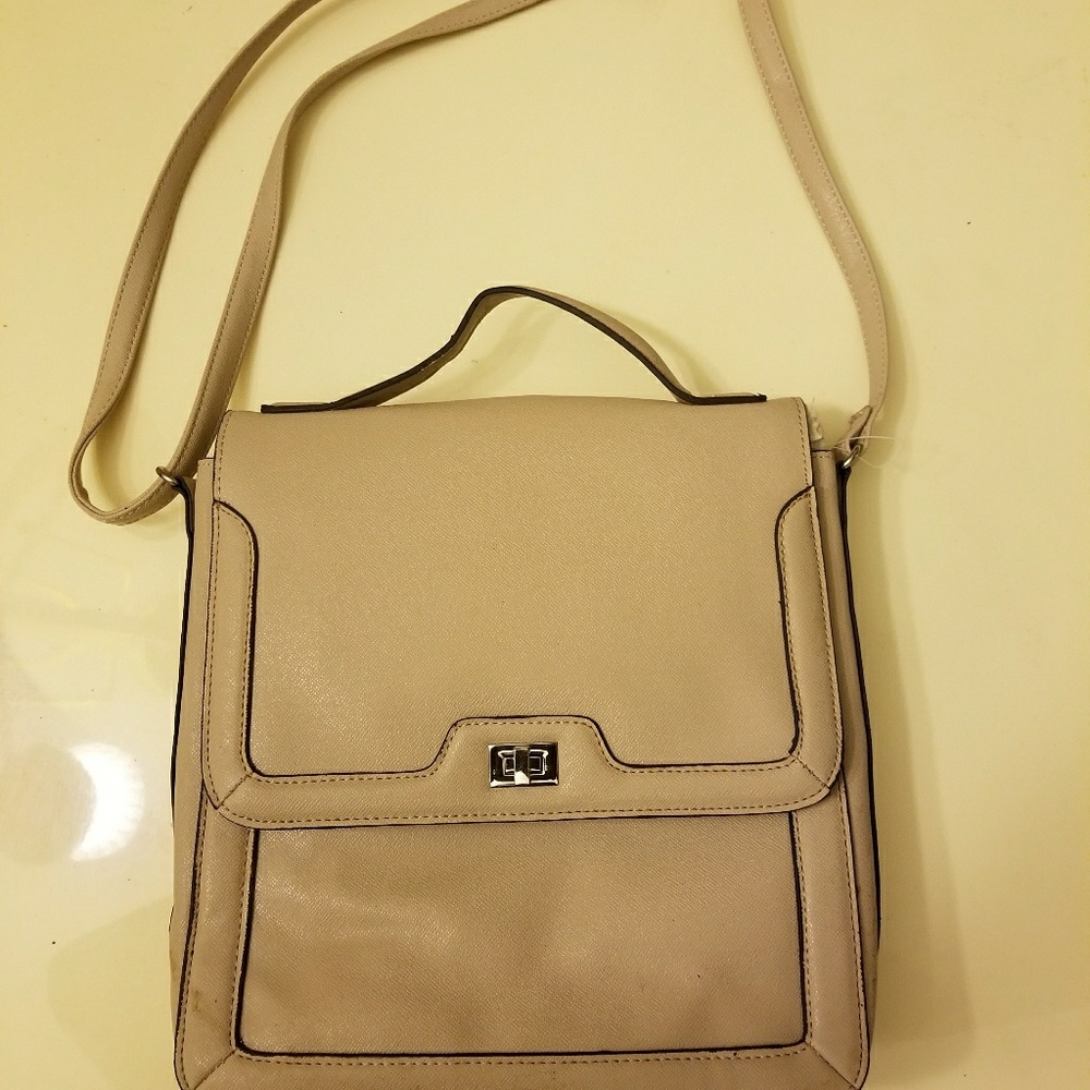 Tan cross body bag