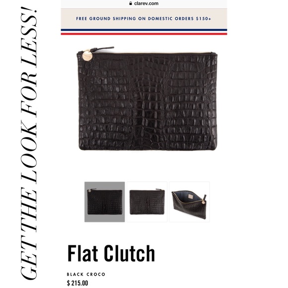 | 'ARIA' CROC EMBOSSED OVERSIZED CLUTCH | - Picture 6 of 7