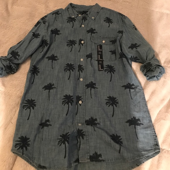 Blue button up - Picture 1 of 2