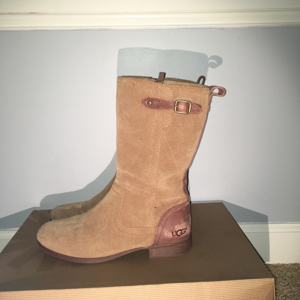 Ugg Morgan boots color is chestnut brown.