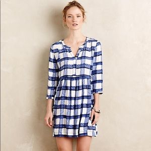 NWT Blue plaid Maeve Devery Shirtdress