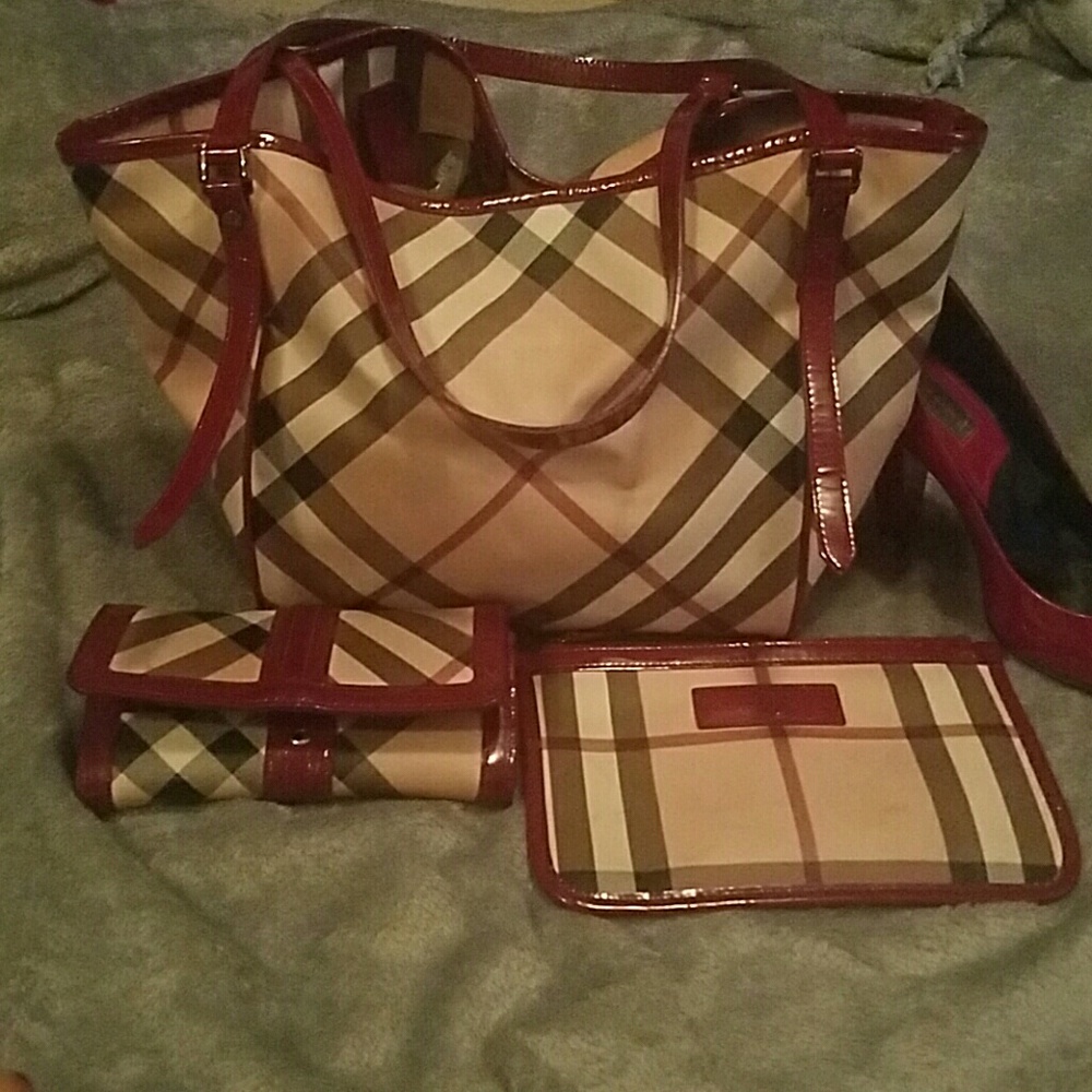 Burberry Handbag, wallet, and pouch