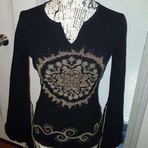 !3/$12! Black shirt with wing sleeves
