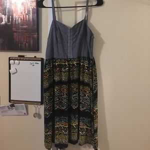 jean and pattern dress