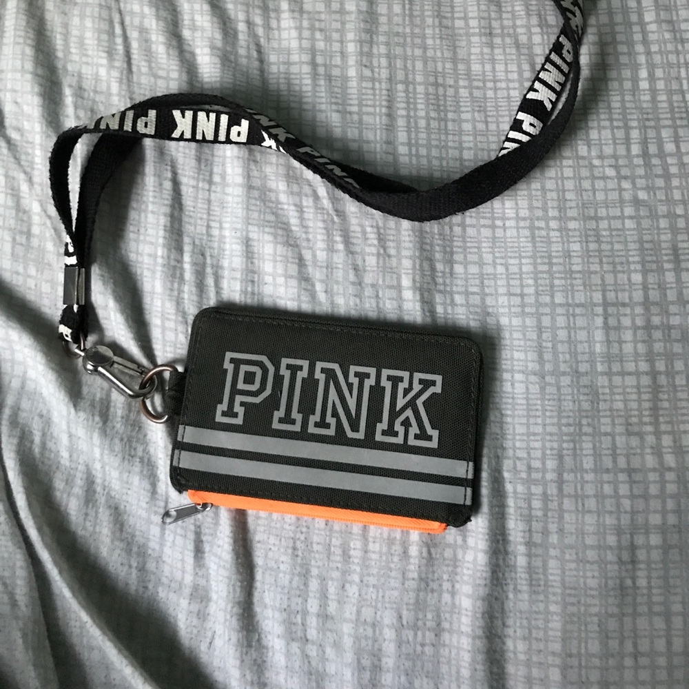 Army green PINK id/card holder