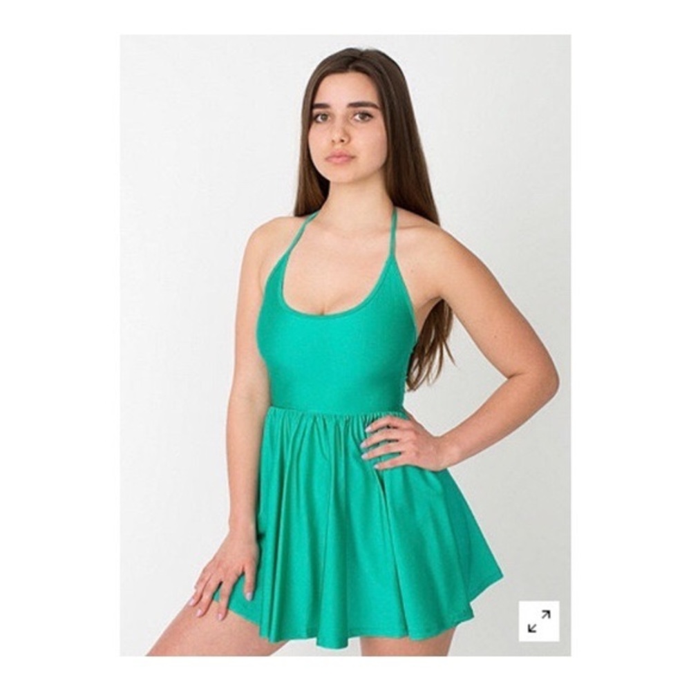 American Apparel green skater dress