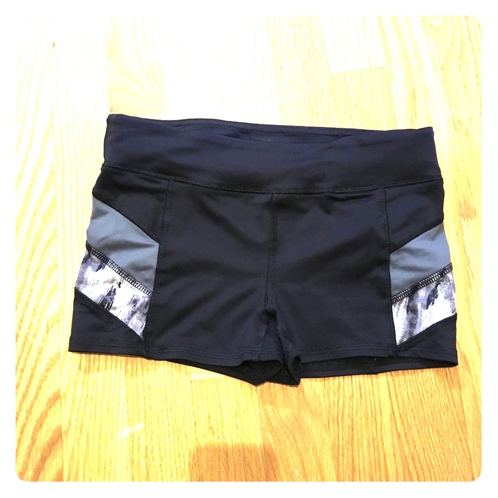 FOREVER 21 Black spandex with grey side stripes