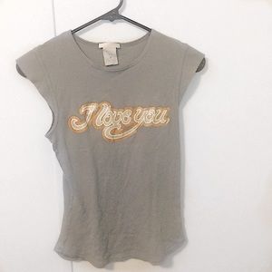 Gray Chloe "I love you" shirt