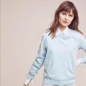Anthropologie Laced Terry Sweatshirt