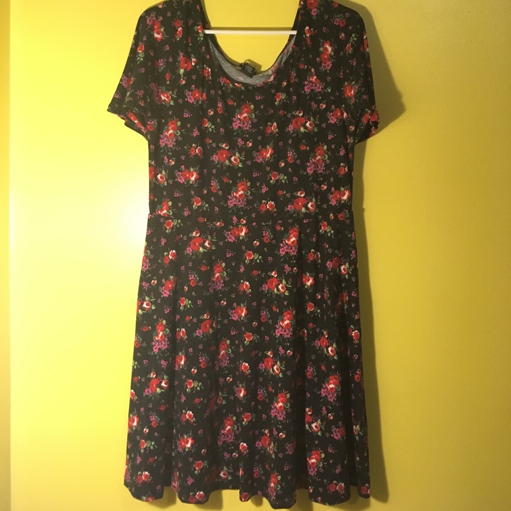 Floral Black Dress