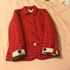 Red Kate Spade quilted fall jacket