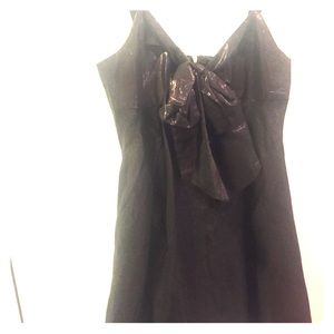 LaROK metallic dress with bow