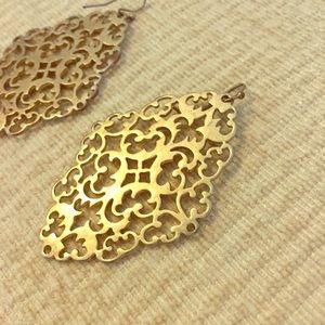 Gorgeous Antique Gold Dangle Earrings