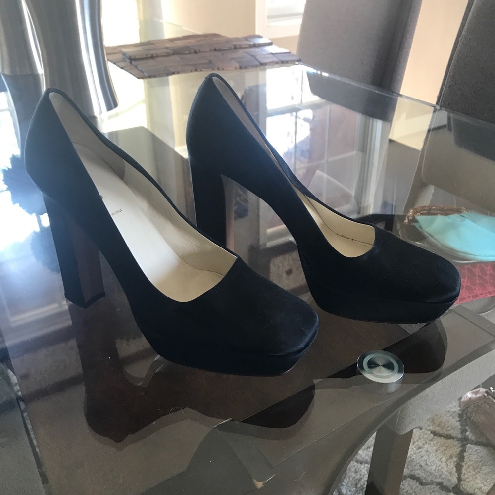 Black Satin Prada Pumps