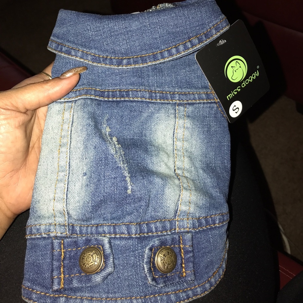 Puppy Size small denim vest
