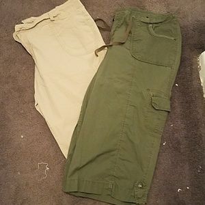 2 pairs of lane bryant capris