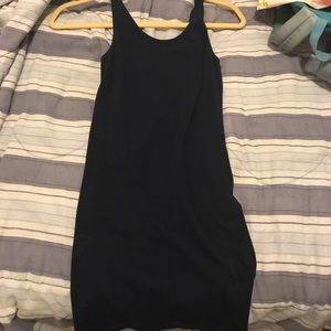 Navy cotton bodycon dress