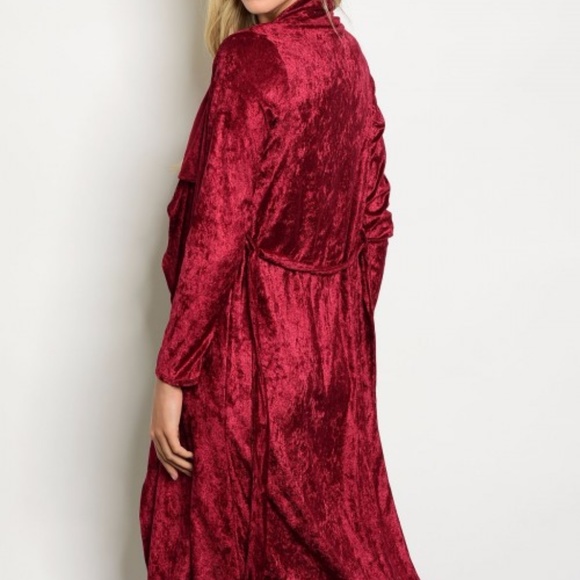 DRAPED CRUSHED VELVET DUSTER - Picture 3 of 4