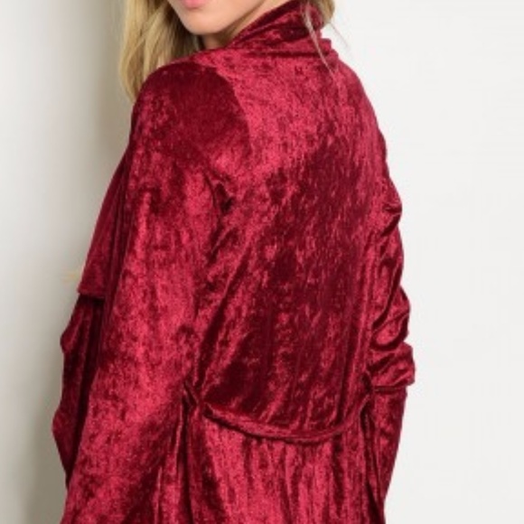 DRAPED CRUSHED VELVET DUSTER - Picture 4 of 4