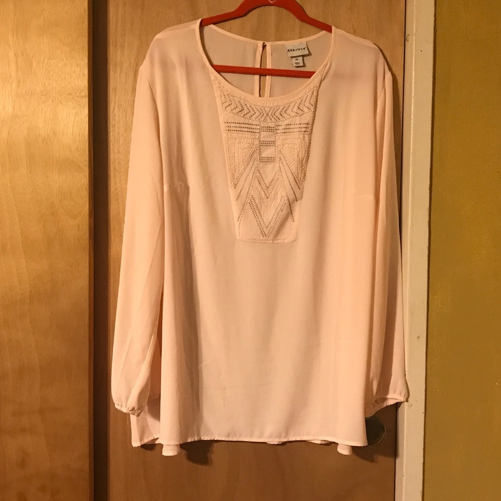 Blush Embroidered Blouse