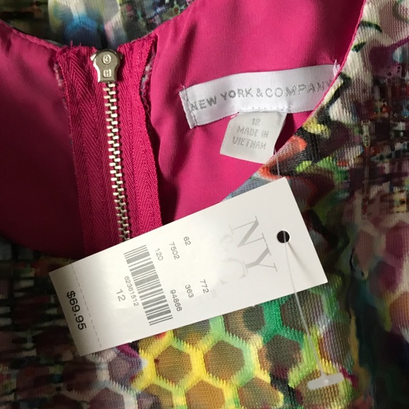 New York & Company Watercolor Fit & Flare Dress - Picture 5 of 5