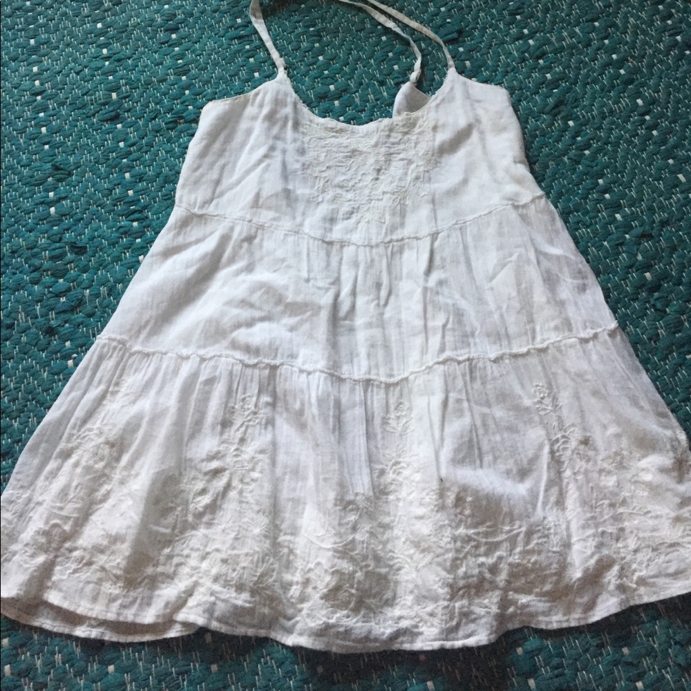 Embroidered white dress