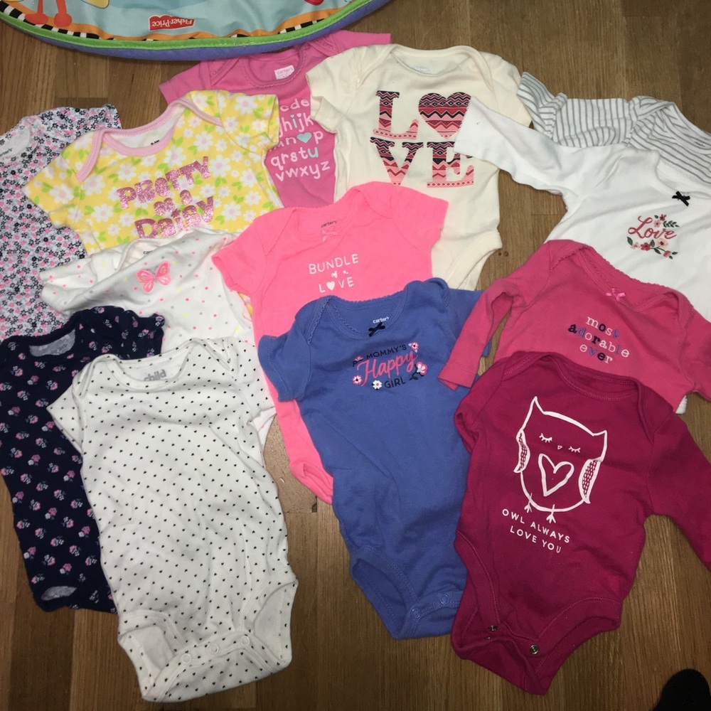 Bundle of baby girl onesies (0-3 months)