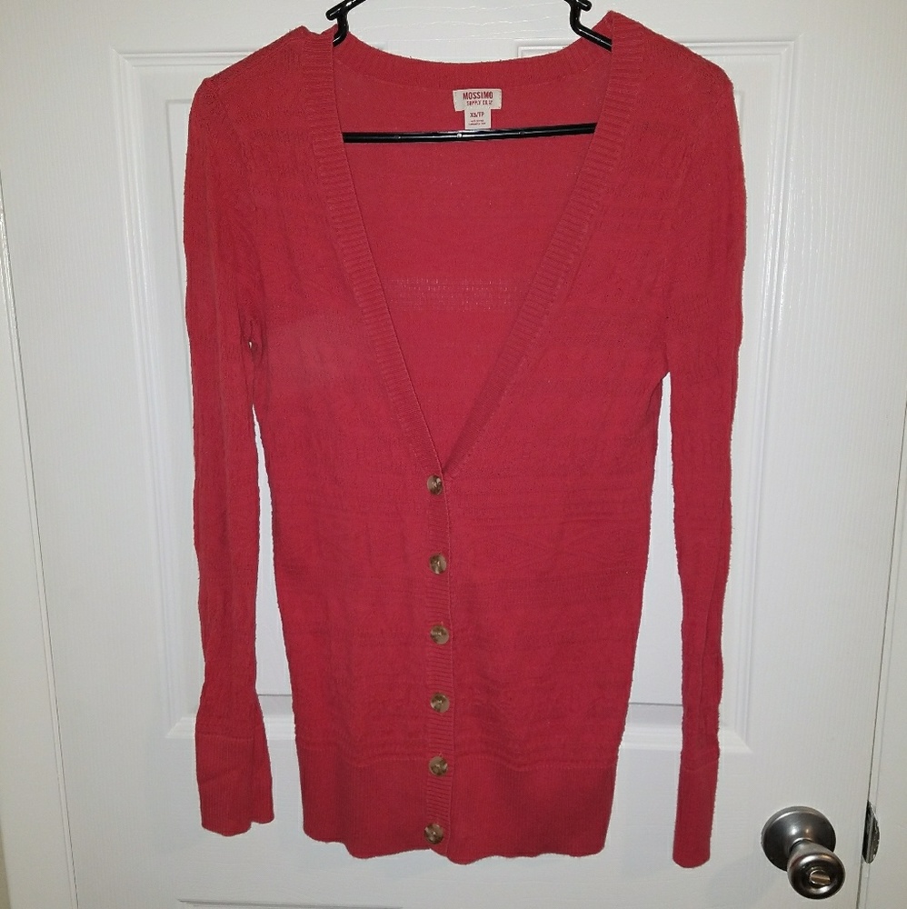 Mossimo Pink/Salmon Cardigan Sweater
