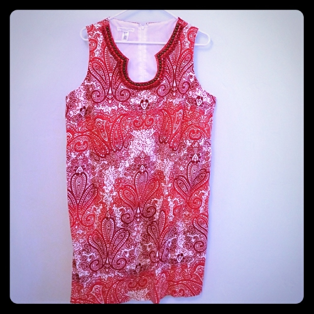 Fun dress with beaded neckline