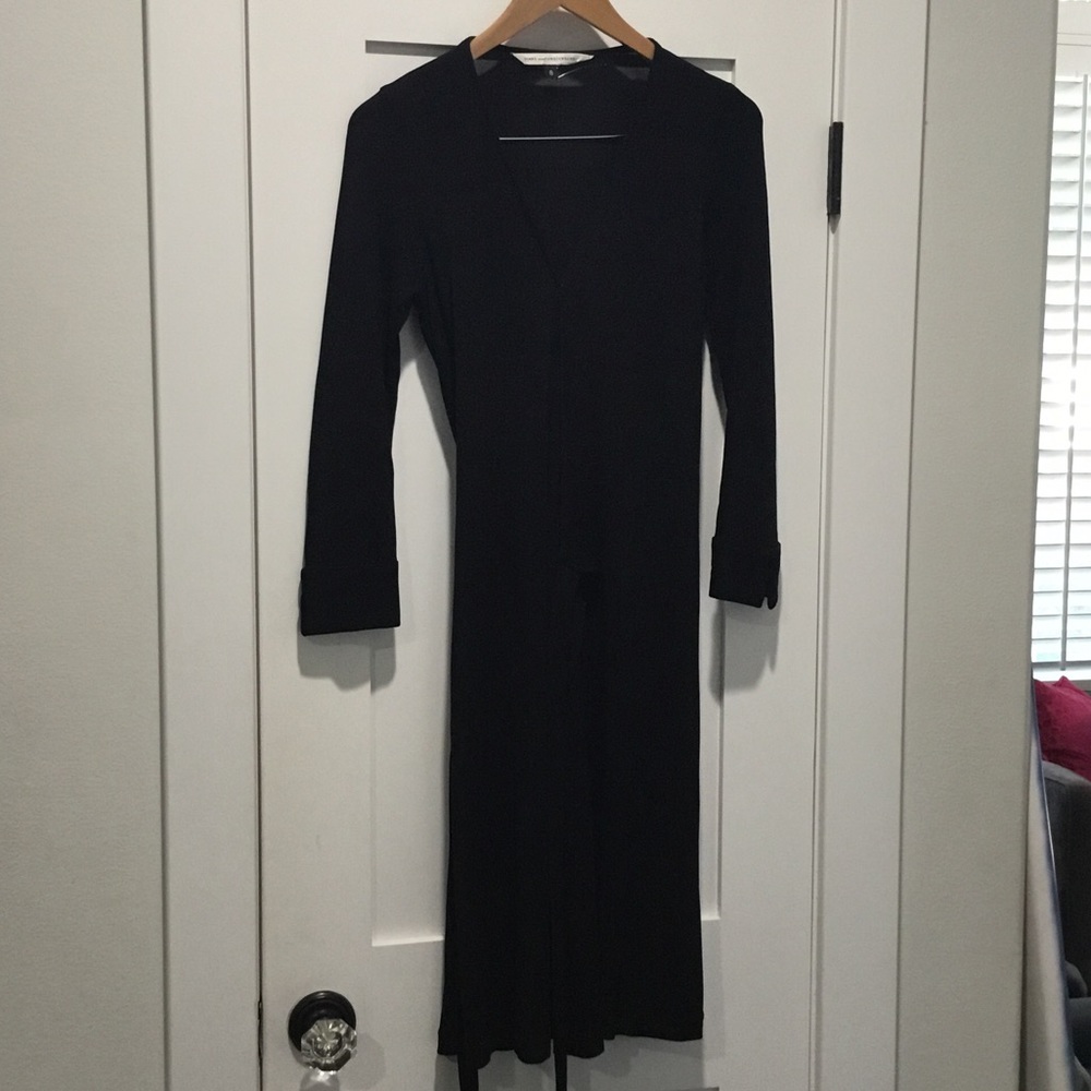 Diane Von Furstenberg wrapped black dress