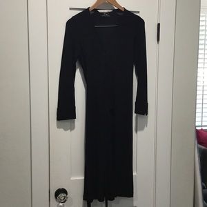 Diane Von Furstenberg wrapped black dress