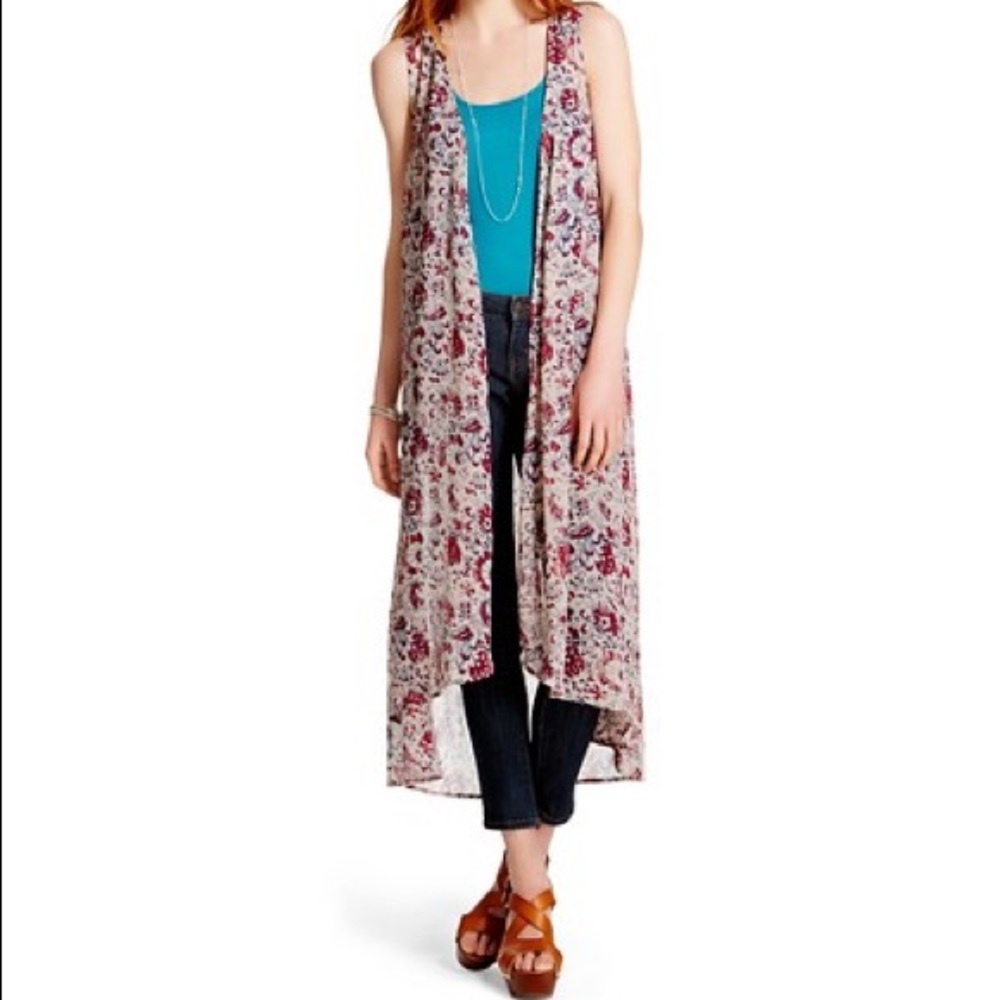 Mossimo Sleeveless Boho Kimono