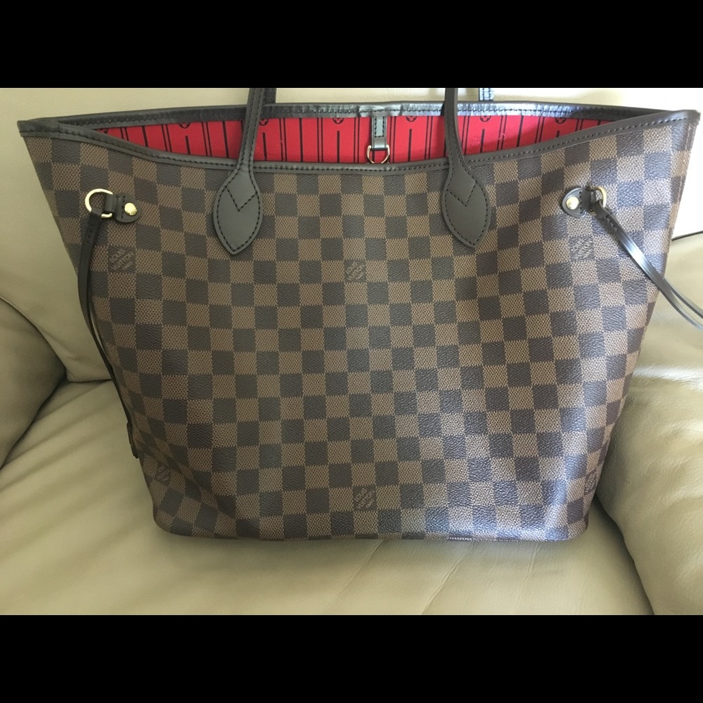 ❌sold ❌Louis Vuitton neverfull mm damier ebene