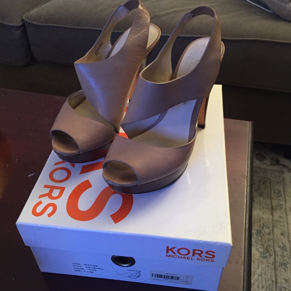 Kors by Michael Kors beige heels