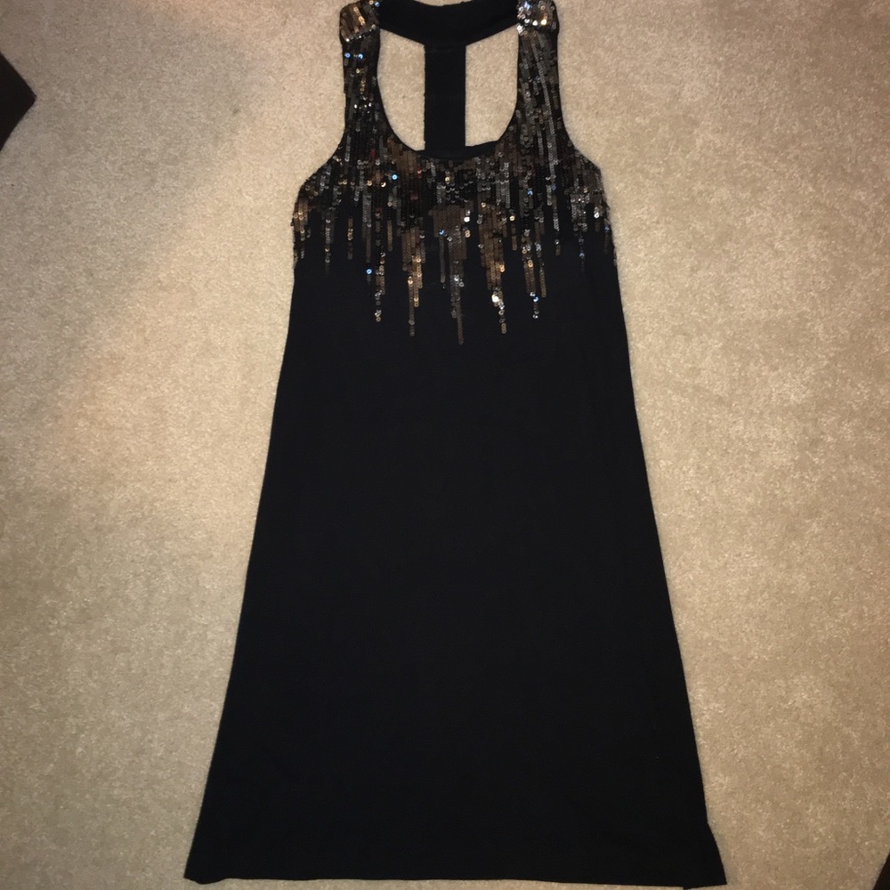Small INC Black Dress with sequins