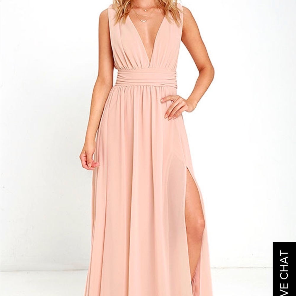 Heavenly Hues Blush Maxi Dress
