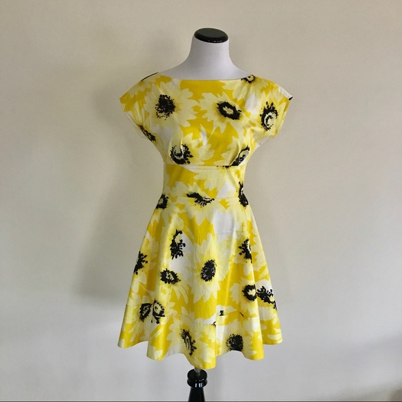 kate spade Dresses & Skirts - Kate Spade Yellow Floral Fit and Flare Dress