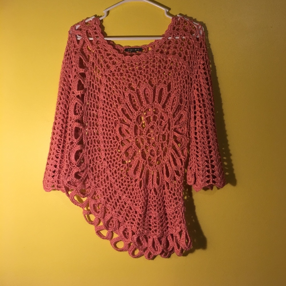 Pink Crochet Sweater