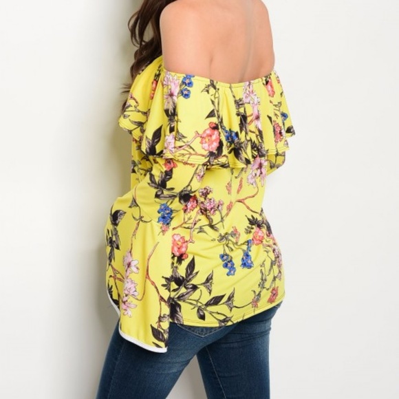 💥LAST 1💥 YELLOW FLORAL TOP - Picture 2 of 2