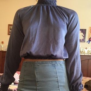 High neck glossy top NWT