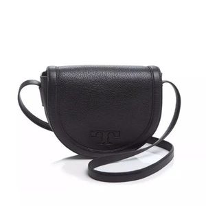 Tory Burch Crossbody Leather Shoulder Bag In Black
