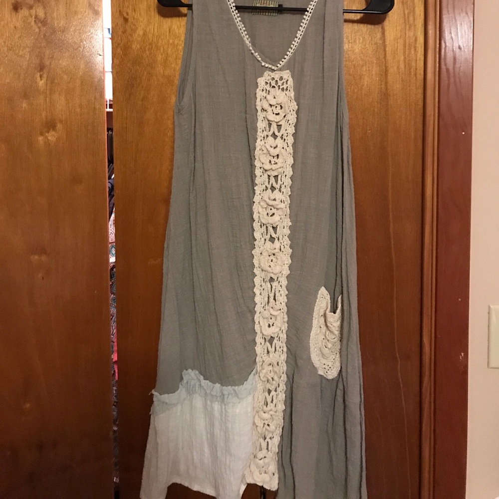 Could be worn as a Sleeveless Dress or Tunic top