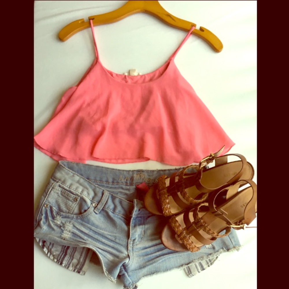 Coral Crop Top