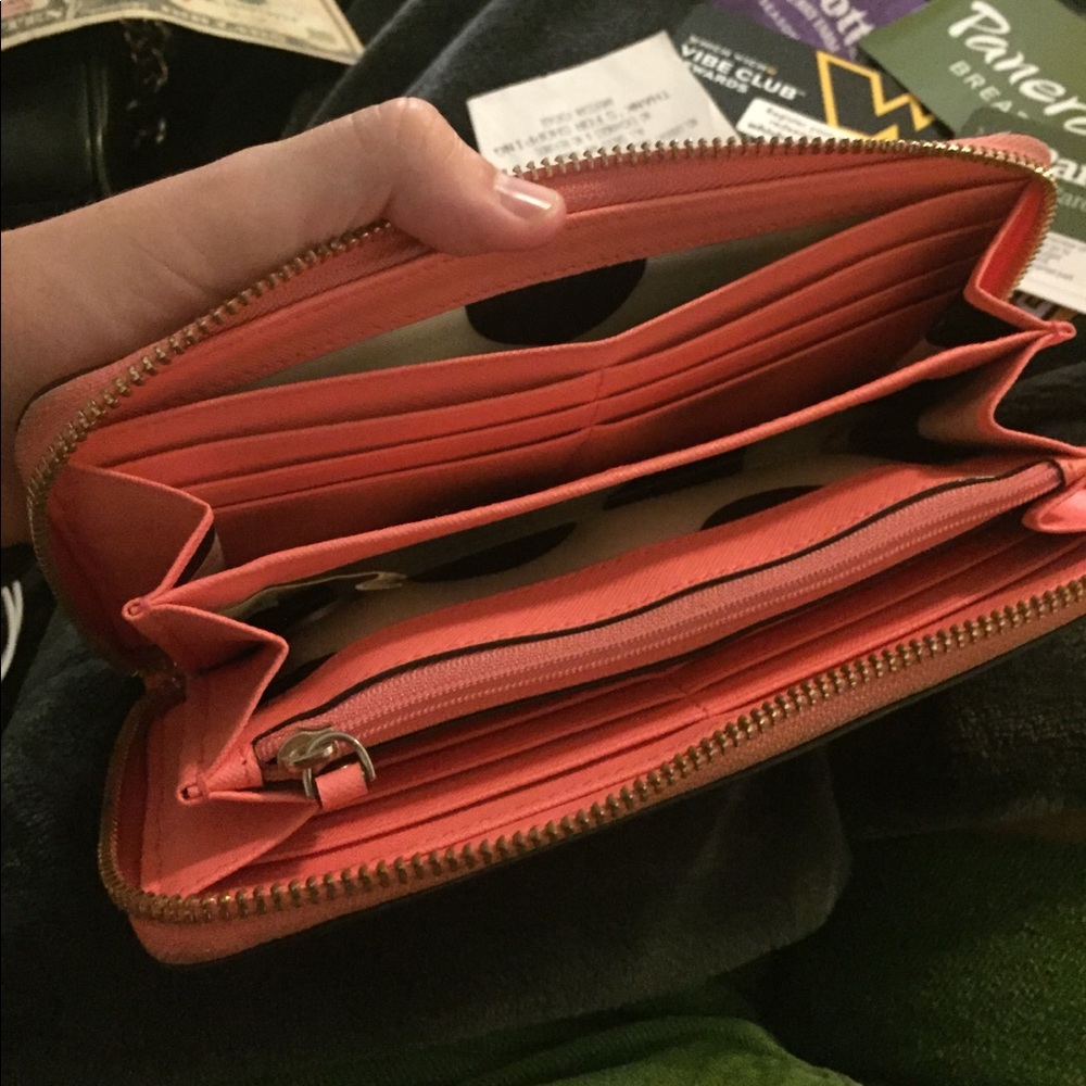 Kate spade peach colored wallet