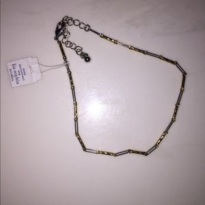 Gold and silver anklet