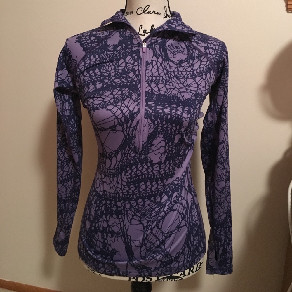 Nike pro half zip purple jacket