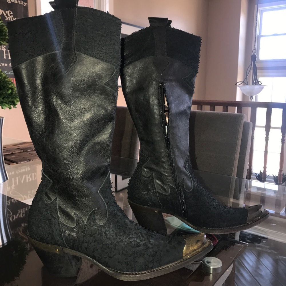 Custom Handmade Italian Leather Cowboy Boots