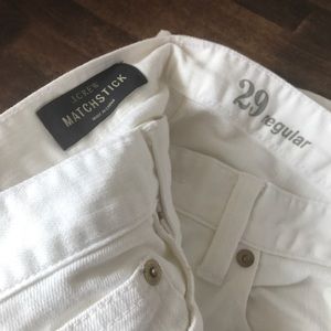 JCrew Matchstick White Jeans
