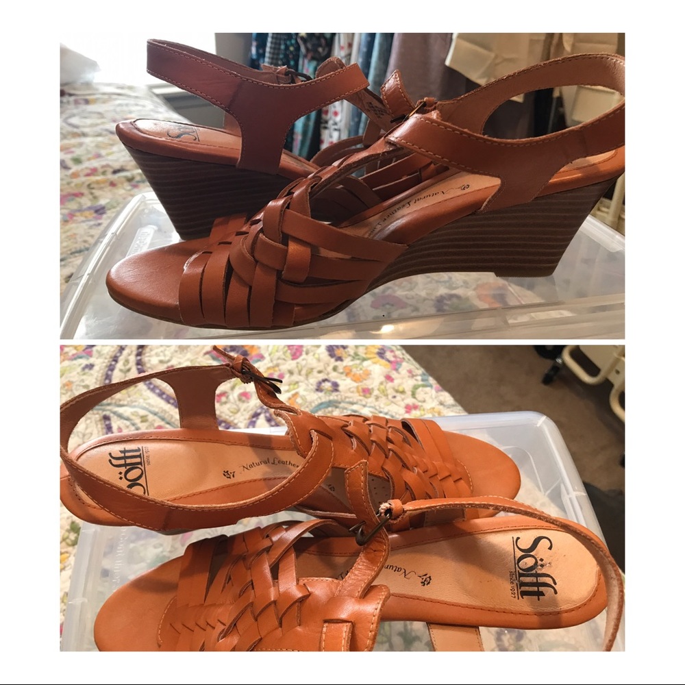 Söft Orange Wedges SZ: 9.5 (Heel: 3in.)